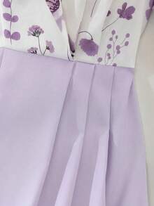 xheGlowEve Vestido midi de línea A con diseño de parches y estampado floral para mujer, encantador y elegante para uso diario, vacaciones, citas, moda de calle francesa, versátil para primavera y verano, color azul claro, nuevoxhe - Multicolor 3 - Ver 4