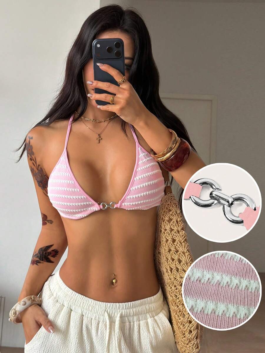 Coolane Sommarlinnen med glittrigt tryck för Y2K-musikfestivalen för kvinnor - Rosa - Visa 1