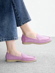 CUCCOO BIZCHIC Women's Casual Comfortable Slip-On Loafers For Daily Commute & Versatile Wear For Christmas Valentine's Day - Baby Pink - View 1