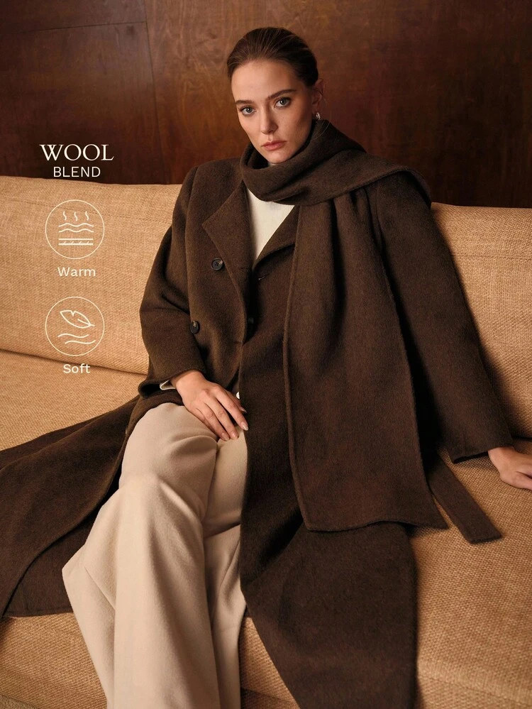 WOOL DOUBLE BREASTED OVERCOAT