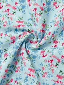 xheEllevyn Vestido de mujer romántico con estampado todo sobre, con lazo en la cintura, vestido midi para vacaciones, vestido floral rosa, vestido de primavera, vestido para té, vestido rosa para brunch, vestido floral midi de mujer para primavera/verano, vestido elegante con estampado floral rosa para vacaciones/oficina, vestido largo holgado de mujer con nudo de cable, vestido rosa para festival, vestidos florales para mujer, vestidos de verano, vestido de playa, atuendos de verano para vacaciones, atuendos de salida para mujeres, atuendos de verano para mujeres, vestido de verano para mujeres, atuendo de mujerxhe - Celeste - Ver 5