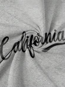 Manfinity Campus Court Men's Retro American California Letter Print Contrast Color Tape Raglan Sleeve Loose Fit T-Shirt Set, Summer - Multicolor - View 6