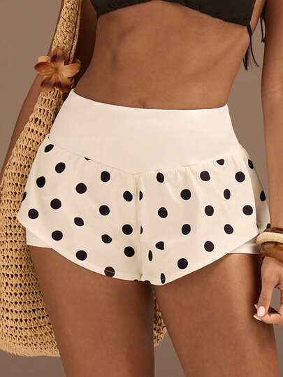 Athîral 女士波点印花休闲运动短裤