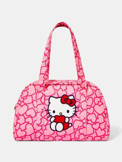 HELLO KITTY AND FRIENDS | SHEIN A Red Heart Cute Fashion Portable Large Capacity Women Tote Bag