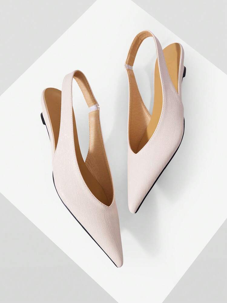 WOMEN POINT TOE SLINGBACK PUMPS, FOR VALENTINE'S DAY, SPRING SHOES, SPRING BREAK EASTER PROM HEELS FOR CHRISTMAS