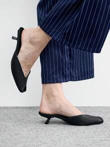 CUCCOO BIZCHIC Chaussures à talons fins pour le trajet quotidien des femmes, chaussures de printemps - Noir - Voir 3
