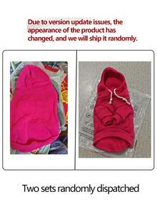 Pet Clothing - Universal Coat For Dogs And Cats. Casual Two-Strap Fleece-Lined Warm Sweater. - Hot Pink - View 4
