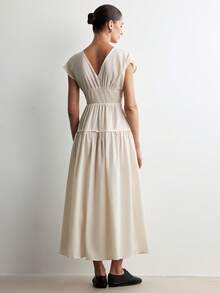 Aalyst Women Long Dresses - Apricot - View 2