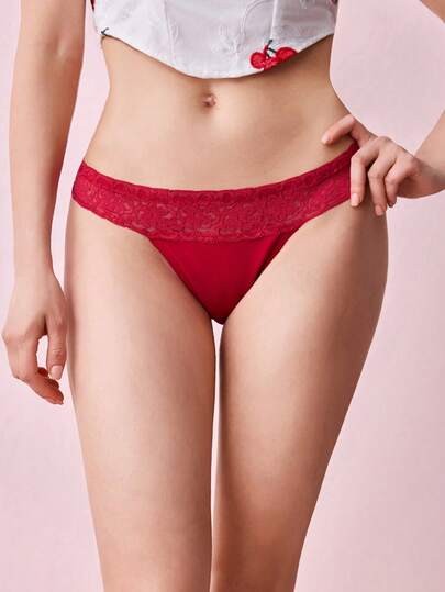 Bonmuse 1 chiếc quần lót thấm hút, màu trơn, chống rò rỉ, đồ lót gợi cảm dành cho nữ, quần lót ôm sát, co giãn thoải mái, phù hợp cho phụ nữ trong thời kỳ kinh nguyệt, quần lọt khe