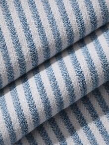 Livesso Cotton Striped Loose Denim A-Line Skirt For Women - Blue - View 7