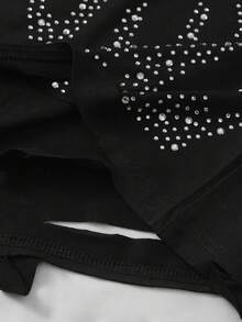 ROMWE MEN Street Life Tank Top Leher Bulat Motif Api dan Rhinestone Gaya Hip Hop untuk Pria, Cocok untuk Pesta - Hitam - View 6