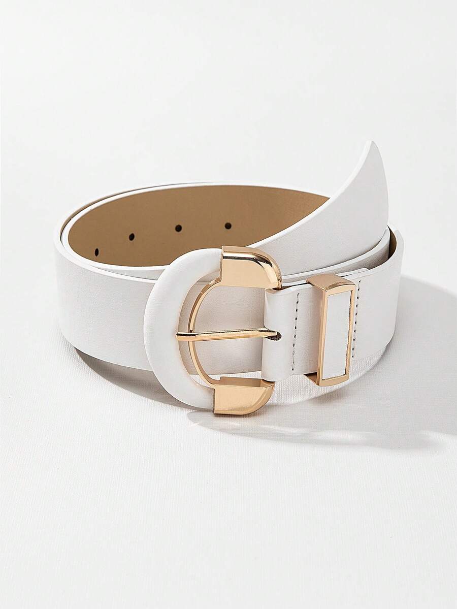 Metal Buckle Belt Summer, School Fall, Autumn, Halloween - White - View 1