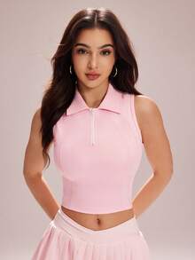 Easithlete Women's Sports Polos - Pink - View 3
