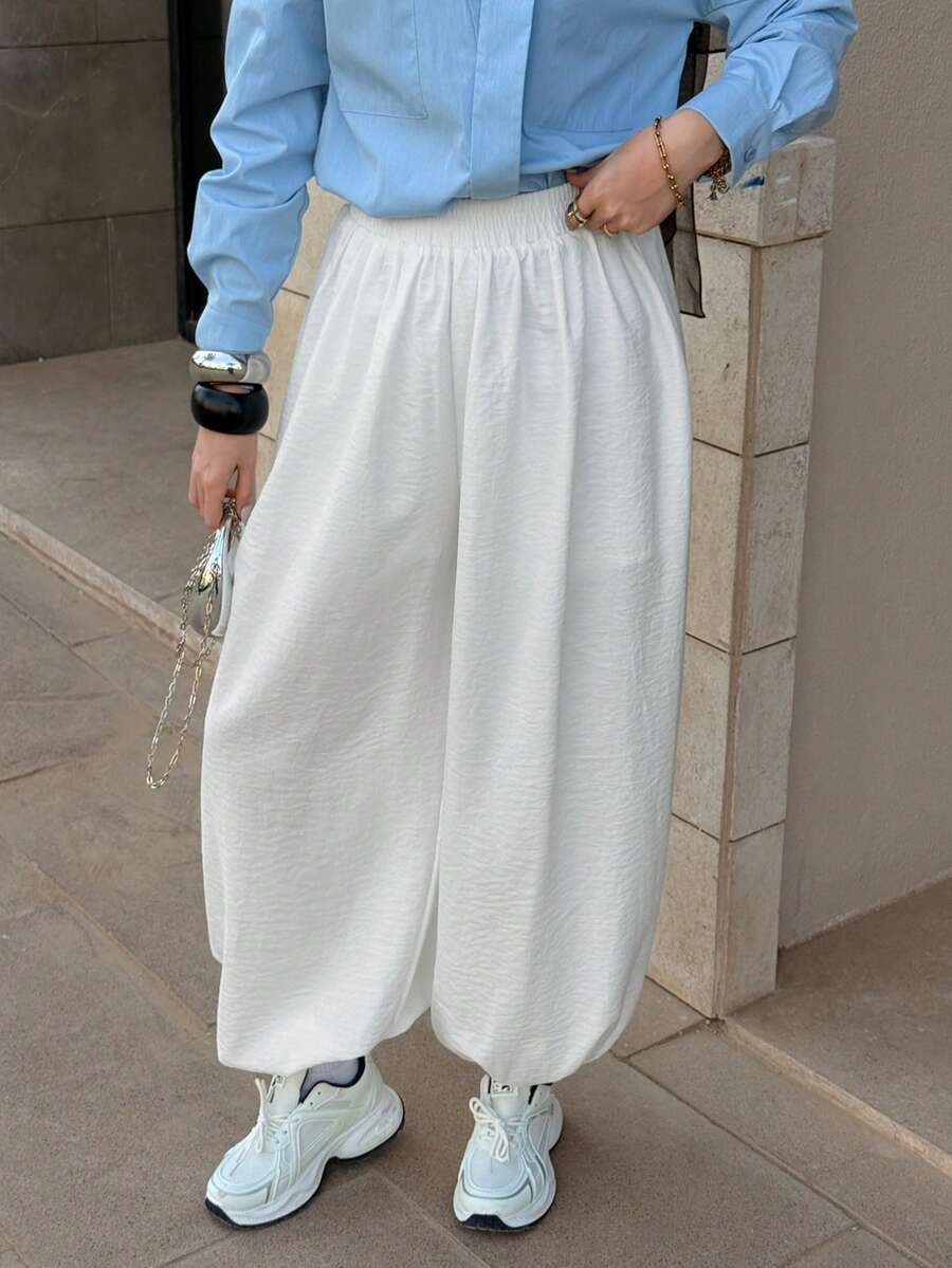 Solavon 女士休闲纯色灯笼裤