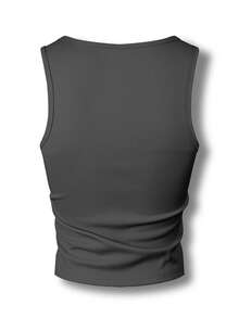 Resyla Men's Solid Color Casual Versatile Daily Wear Top - Black - View 2