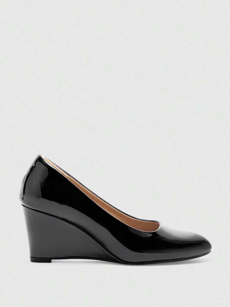 CUCCOO BIZCHIC Women's Black Classic & Minimalist Platform Heels For Christmas Spring Shoes