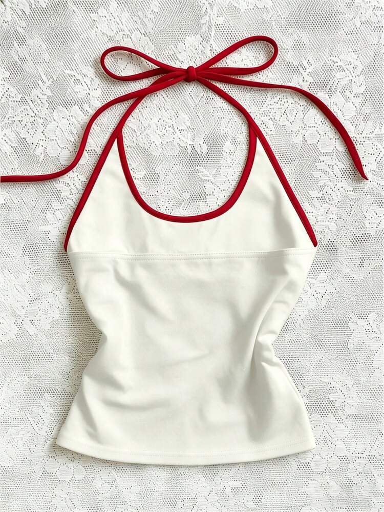 INAWLY 女士夏季时尚昆虫印花滚边露背紧身衣 - 彩色 - 查看 2