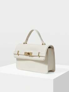 MOTF WOMEN'S FASHION HANDBAG, EXQUISITE STRAPS, SHOPPING COMMUTER SMALL SQUARE BAG - Beige - View 2