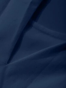 DAZY Gaun Kasual Tanpa Lengan Leher Bulat Warna Polos untuk Wanita, Cocok untuk Liburan atau Santai di Musim Panas - Navy Blue - View 5