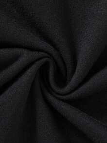 SHEIN EZwear 2026夏季新款优雅通勤风交叉扭腰无袖上衣阔腿裤套装，女士修身休闲两件套 - 黑色 - 查看 5