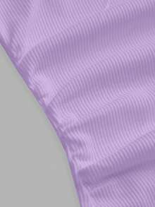 Slaydiva Camiseta de tirantes para mujer color púrpura con cuello redondo acanalado y espalda de corredor, nueva top casual de verano básica versátil con hombros descubiertos para fiesta, playa & atuendos de yoga - Púrpura malva - Ver 5