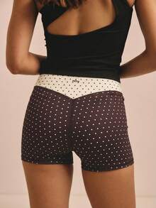 Aralina Quần short thể thao cạp cao dành cho nữ, thích hợp mặc thường ngày, tập luyện hoặc hoạt động thể thao. - Nhiều màu - Xem 2