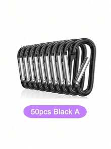 5/10/30/50Pcs Carabiner Caribeaner Clip Keyring Bulk Spring Snap Hook Key Chain Clip Aluminum D Ring Small Carabiners For Backpacking, Camping, Hiking - Multicolor - View 14