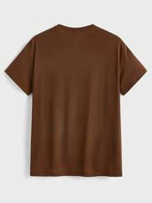Solurane Wild West Cowboy Riding Horse Poster Print Casual Slim Fit Brown T-Shirt For Men, Essential For Dates And Gatherings, Outfit, Suitable As Gift For Boyfriend - Brown - View 4