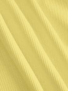 Slaydiva Women's Pale Yellow Summer Casual Vacation Tank Top, Ribbed Crew Neck Racer Back Off-Shoulder Versatile Basic Solid Top For Party Night Out Holiday - Yellow - View 6