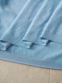 MOTF PREMIUM WOMEN SLIM FIT SOLID COLOR SWEATER DRESS - Blue - View 7