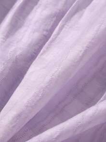 DAZY Women's Pink Round Neck A-Line Flare Sleeve Blouse - Purple - View 8