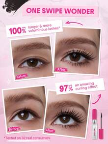 Lashlighter Up & Out Mascara Brand Beauty Makeup Face Paint Cosmetic For Women Girls Perfect For Spring Summer Ideal For Y2K Fancy Fashion Suitable For Birthday Mother'S Day Gift Rave Party Ready Best Color - Black - View 3