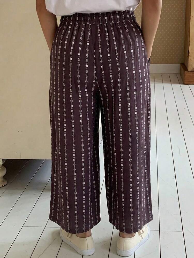 Young Boys Casual Striped Contrast Color Pocket Pants
