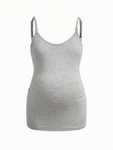Modmama 3件套孕妇纯色休闲百搭日常哺乳吊带背心 - 彩色 - 查看 14