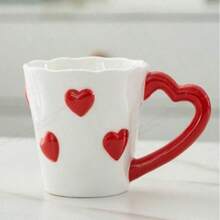 Love Handle, Cute Cartoon Hand Drawn Ceramic Cup, Milk Mug, Coffee Cup - Multicolor - View 4