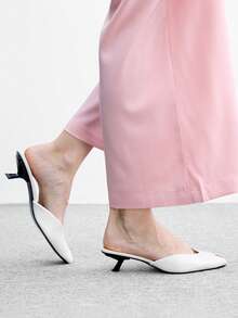 CUCCOO BIZCHIC Zapatos de tacón de aguja para uso diario y de oficina, zapatos de primavera para mujer - Blanco - Ver 3