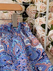 SHEIN Quần dài in họa tiết cỡ lớn kiểu dáng thường ngày - Nhiều màu - Xem 3