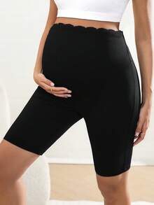 SHEIN Pakaian Hamil Warna Polos Kasual, Pakaian Olahraga, Pembentuk Tubuh, Bodysuit Pengontrol Perut - Hitam - View 5
