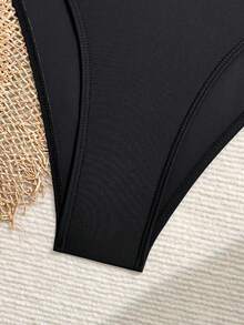 Swim SXY Bộ jumpsuit gợi cảm phối họa tiết da báo, cổ chữ V khoét sâu, dây đeo mảnh. - màu đen - Xem 5
