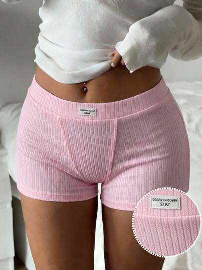 CovetEZ 2026 Women's Summer Yoga Home Wear Sports Fashionable Comfortable Casual Letter Print Tight Shorts