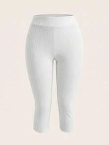 SHEIN EZwear 2 chiếc quần legging nữ màu đen và xám dài đến khuỷu tay, kiểu dáng ôm sát, thích hợp cho mùa hè. - màu đen - Xem 4