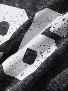 DAZY Women's Summer Round Neck Short Sleeve Letter Print Loose Pullover Casual T-Shirt Graphic Tees Women - Dark Grey - View 6