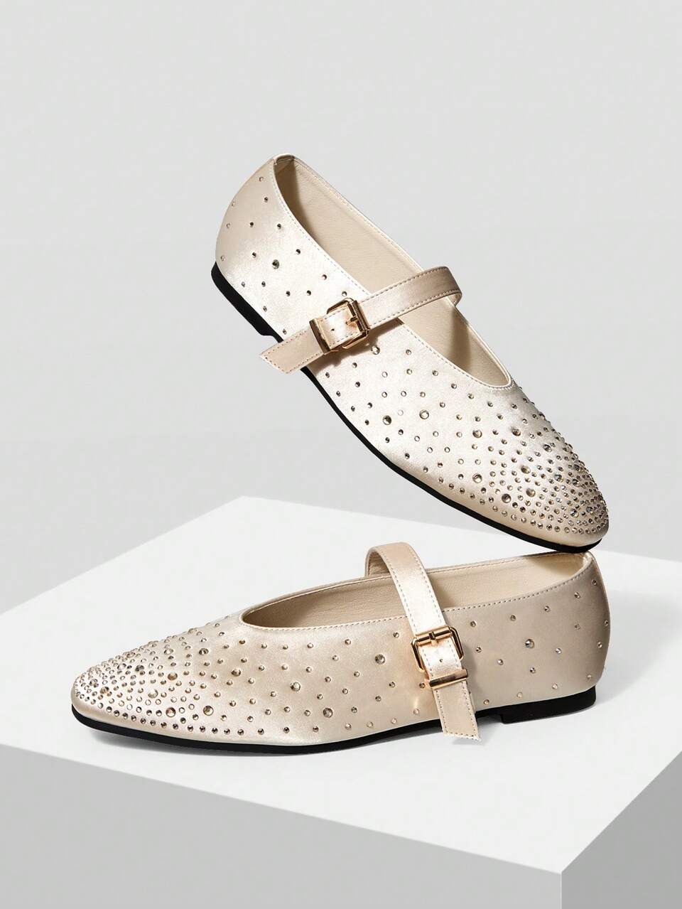 WOMEN'S COMMUTING CASUAL COMFORTABLE VERSATILE MARY JANE SQUARE TOE DIAMOND FLAT SHOES FOR CHRISTMAS