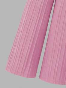 Souflis Souflis Setelan Camisole dan Celana Panjang Lebar Motif Garis-garis Manis dan Lucu untuk Anak Perempuan, Musim Panas - Berwarna merah muda - View 8