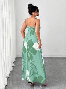 Elenzga Đầm dệt kim dài in họa tiết, thanh lịch, đa năng, phù hợp cho nữ cỡ lớn, thích hợp mặc đi làm và sinh hoạt hàng ngày. - Nhiều màu - Xem 2