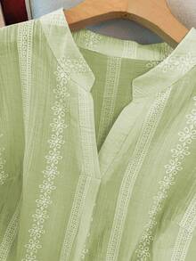 Plus Size Blouses - Green - View 5