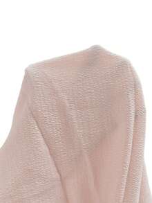 EMERY ROSE Vestido corto sencillo de manga corta de unicolor para mujer para uso diario - Albaricoque - Ver 6