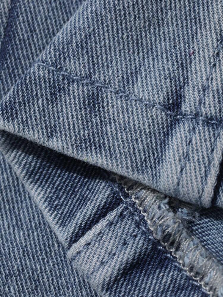 Women's Front Zipper Backless Hooded Denim Top