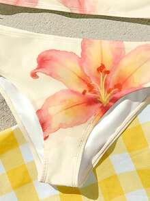 Set Baju Renang Tankini Motif Bunga untuk Anak Perempuan, Cocok untuk Liburan Musim Panas - MultiWarna - View 4