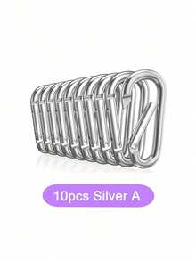 5/10/30/50Pcs Carabiner Caribeaner Clip Keyring Bulk Spring Snap Hook Key Chain Clip Aluminum D Ring Small Carabiners For Backpacking, Camping, Hiking - Multicolor - View 28